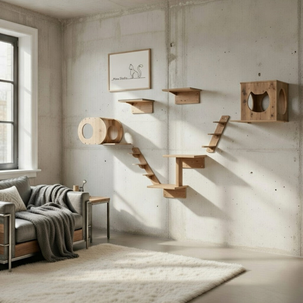 Estantería mural para gatos