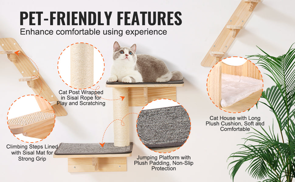 Estantería mural para gatos